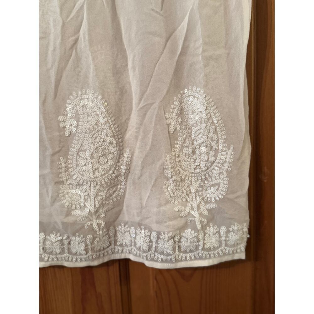 Marie France Van Damme Silk Embellished Tunic Old Money Resort Designer - Picture 8 of 10